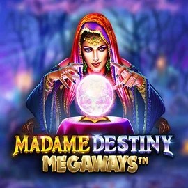 Madame Destiny Megaways logo by Pragmatic Play Rollxo Casino