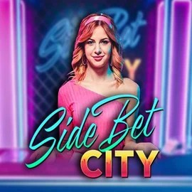 Side Bet City slot logo by Evolution at Rollxo Casino